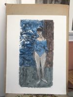 Fascinierete Balerine Colorierte Litho Signiert&Numeriert
