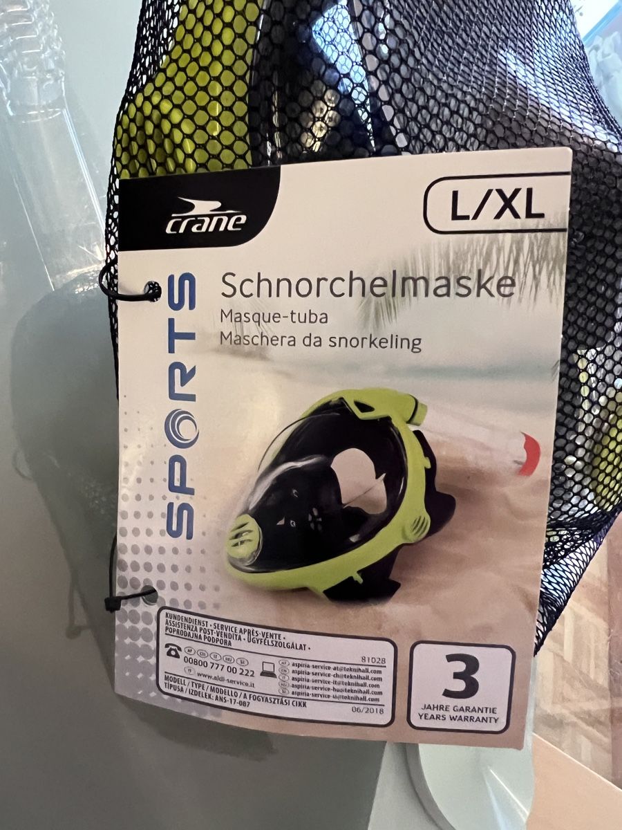 Pinne, Maschere & Boccagli: Schnorchelmaske – Usato da Volketswil venduto da Latinozh5 1