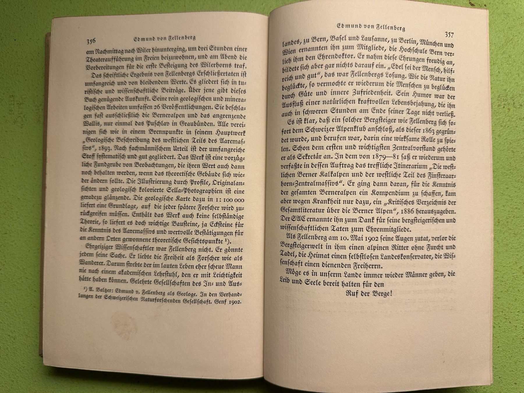 Libri: Edmund von Fellenberg: Der Ruf der Berge. – Usato da Zürich venduto da allp 9