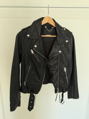 DIESEL Lederjacke, XXS, schwarz