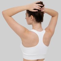 Seamless Sport BH Damen Gym Yoga Komfort Top L Weiss YAKWARY