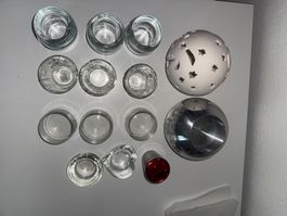 Teelichthalter Kerzenhalter Glas Set 13 Stk. Deko