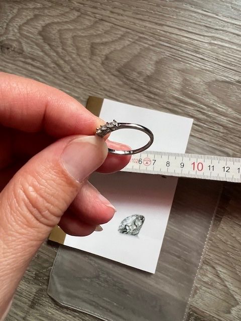 Ringe: PT950 mit 7 Diamanten. Gr 51 – Neu (gemäss Beschreibung) aus Neerach von romiping 6