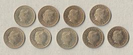 5 Rappen 1981 - 89, vz. - unz.