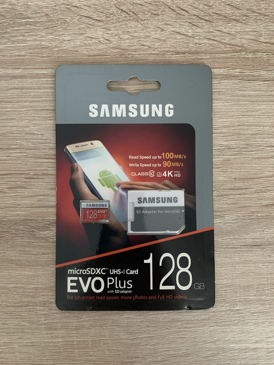Samsung Schede di memoria: Samsung 128GB EVO Plus microSDXC UHS-I Card – Nuovo e nell'imballaggio originale da Basel venduto da Fahrenheitcycling