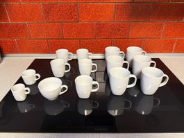 14 verschiedene Tassen (Büro, Tee, Kaffee)