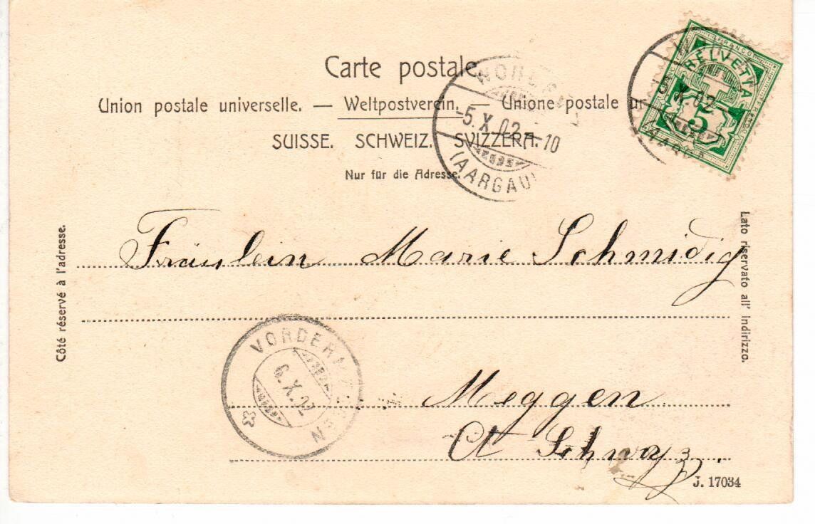 Cartoline postali: Wohlen 1902 – Usato da Wolhusen venduto da Curver9 1