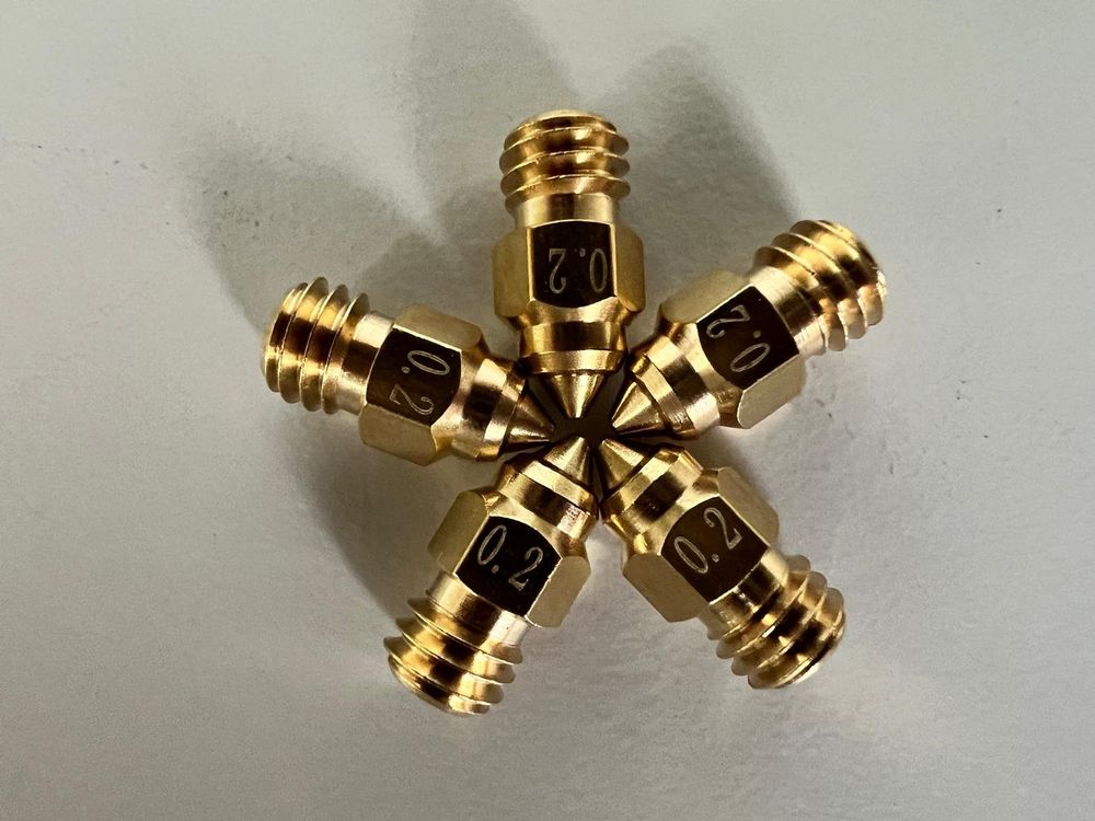 5er-Pack 3D-Drucker Düsen 0,4 Mm – Kompatibel Mit Creality Ender 3 S1, CR-6 SE, M6 Gewinde, 13 Mm Länge – Aus Messing Für PLA, ABS, PETG