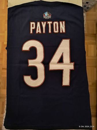 Walter Payton #34 * Hall of Fame * NFL Throwback Shirt *