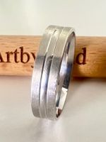 Linie & Licht – Silber Bandring 925 Meisterpunze CCF  Gr. 56