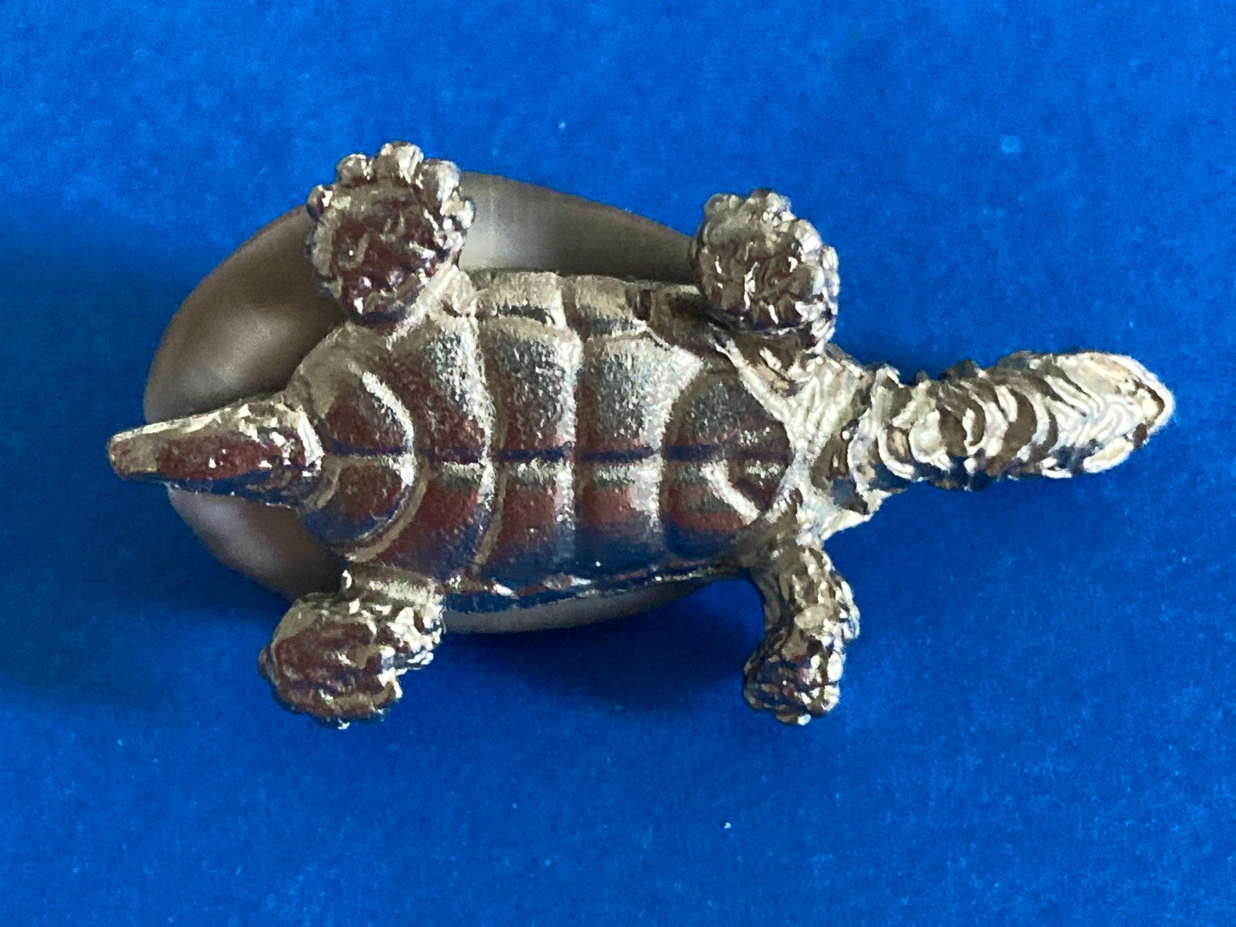 Statuette: Tierfigur  Schildkröte Turtle  Muschel / Metall – Usato da Subingen venduto da ArtBead 1