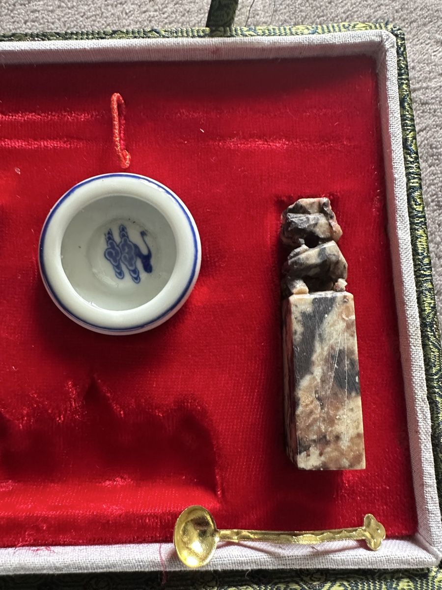 Tutte le decorazioni: Antikes Chinesisches Kalligraphie-Set mit Box! – Usato da Zürich venduto da c_d_r 6