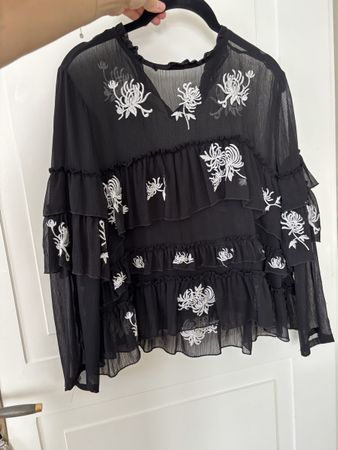ZARA embroidered blouse