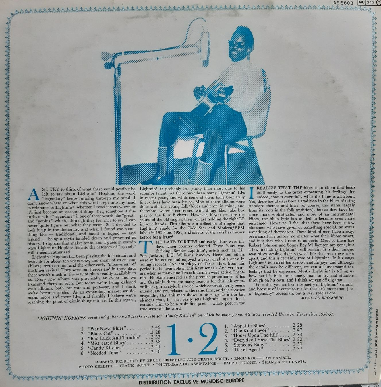 Dischi in vinile: SAM LIGHTNIN HOPKINS: A Legend in his own time – Usato da Frick venduto da kyb_yq8h 1