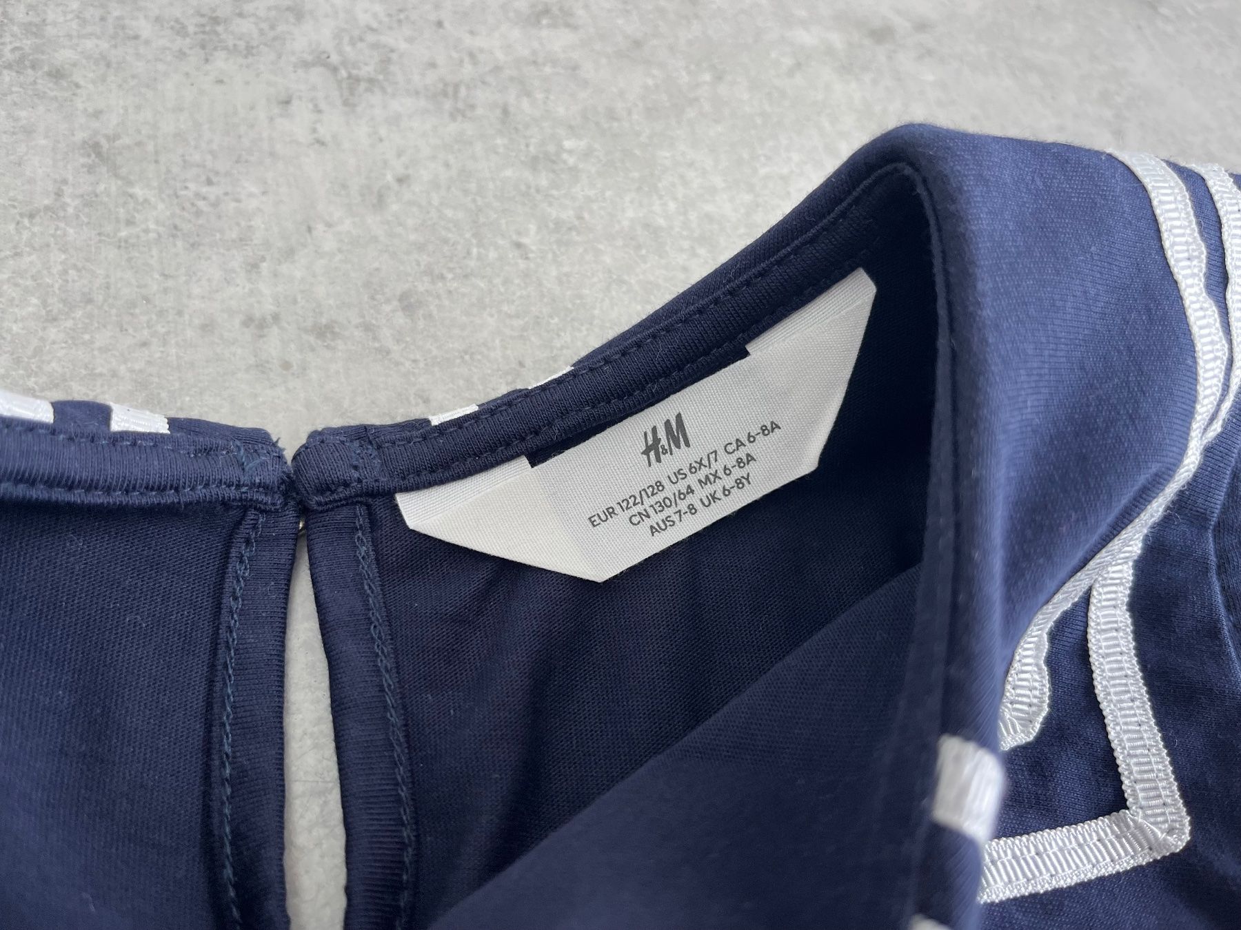 H&M Vestiti & Gonne: H&M maritimes Kleid  - Gr. 122/128 - neu – Nuovo (secondo la descrizione) da Zollikofen venduto da spunk65 4