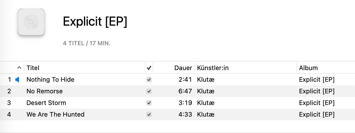 CD: Klute / Explicit (Maxi Single) – Usato da Näfels venduto da rottabi 1