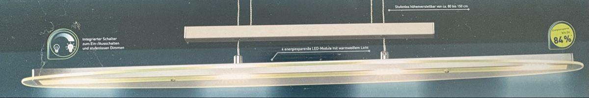 Lampadari & plafoniere: LED-Pendelleuchte 88 cm – Nuovo e nell'imballaggio originale da Steffisburg venduto da LollipopRM69