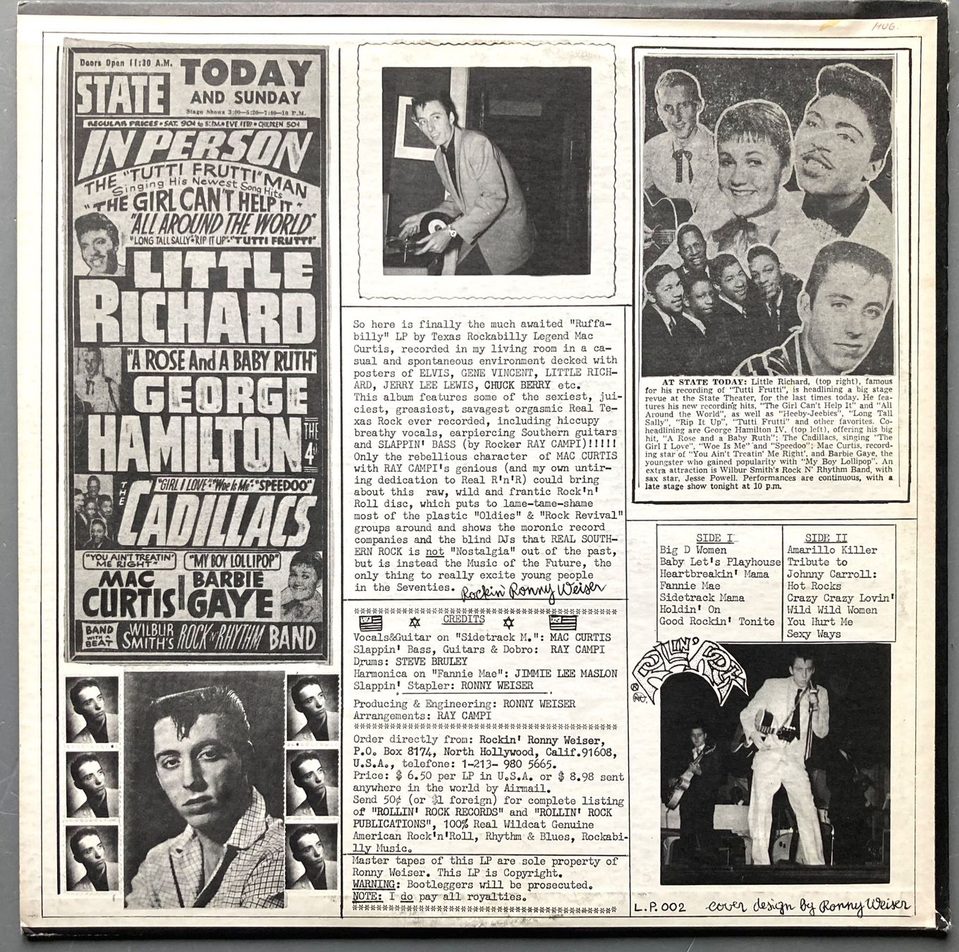 Dischi in vinile: MAC CURTIS - RUFFABILLY – Usato da Poliez-Pittet venduto da Newtown-Records 1