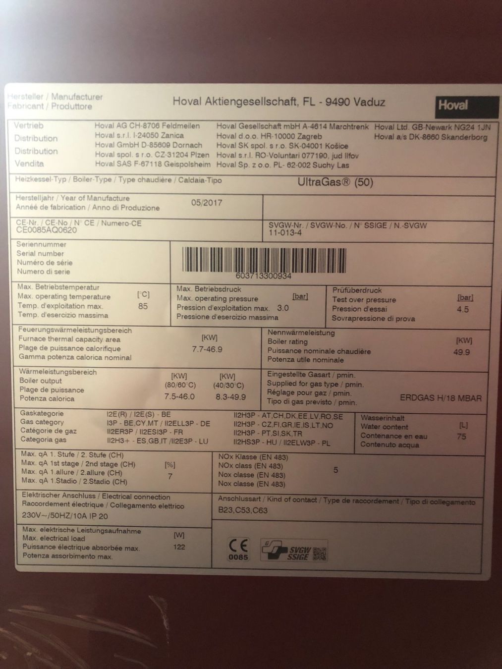 Hoval Heizgeräte: Gaskessel Ultra Gas 50 – Gebraucht aus Vaduz von OHT_9490 1