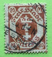 Briefmarken aus Danzig Stadtwappen gestempelt