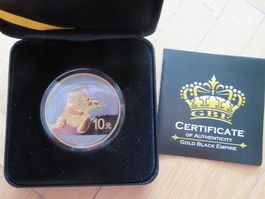 China 10 Yuan Panda Münze 2014 /1Oz Silber Gold Black Empire