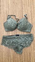 BH und Slip Set gruen Spitze 