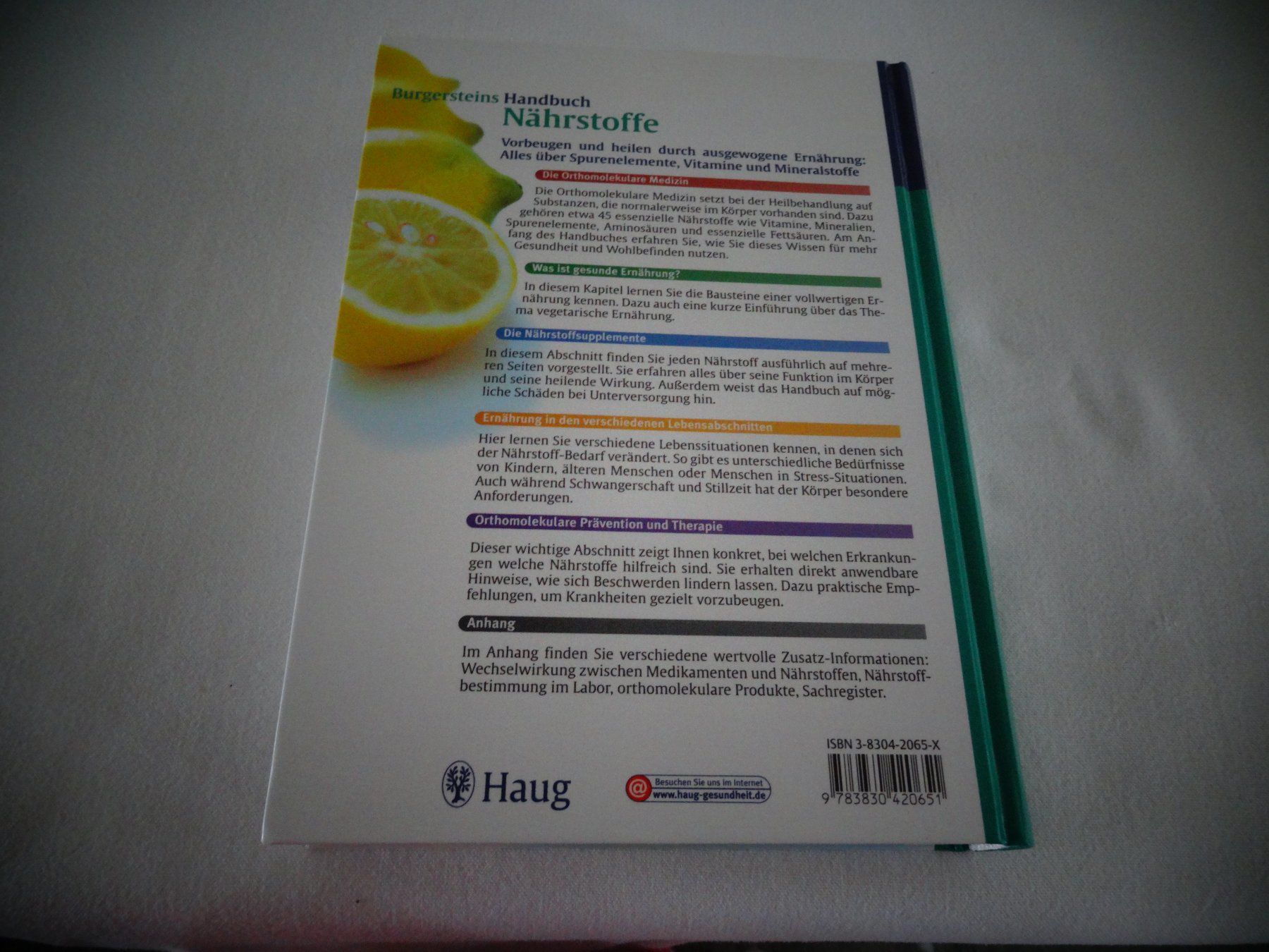 Libri: Handbuch Nährstoffe Burgerstein – Usato da Neerach venduto da jenny062 8