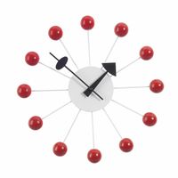 Vitra Wanduhr Ball Clock | rot weiss