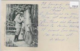 All Heil! Liebespaar mit Fahrrad Velo 1898