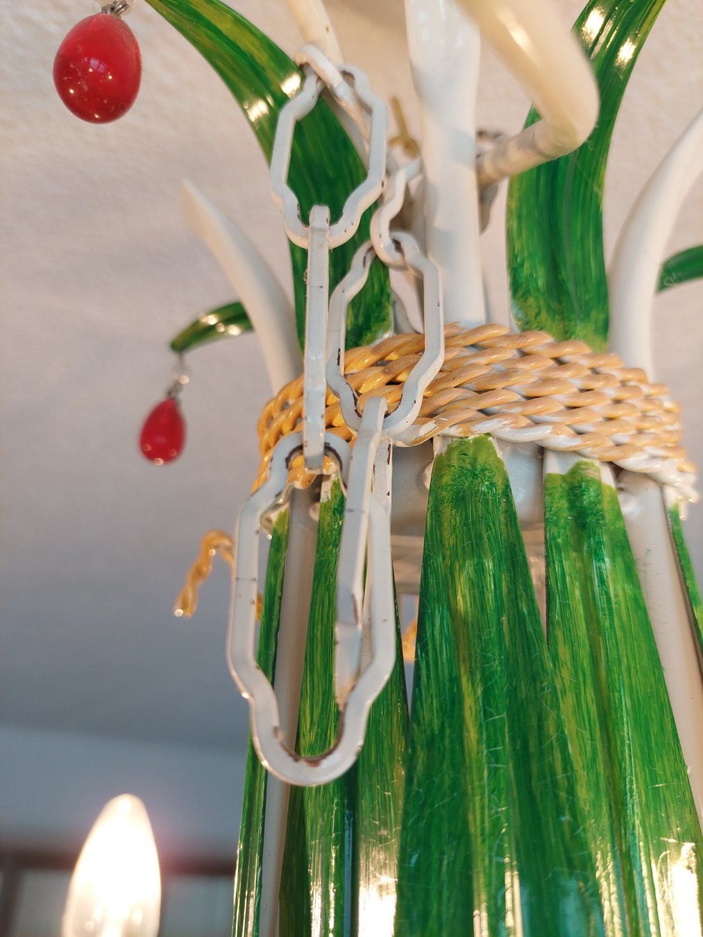 Lampadari & plafoniere: Vintage Blumige Deckenlampe, Kronleuchter – Usato da Brunnen venduto da Livianda 5