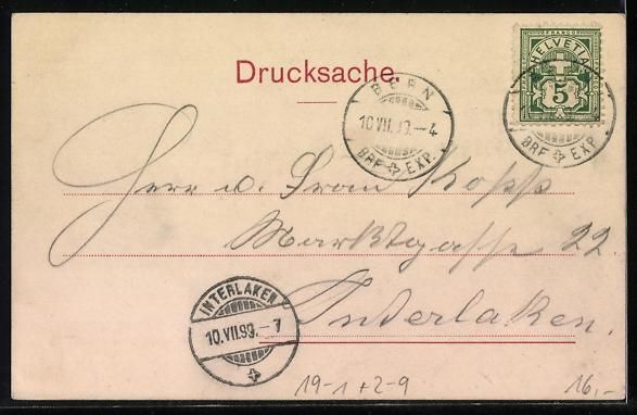 Cartes postales: AK Basel, Banknote 1000 Franken, 1899 – D'occasion à Berlin par bartko-reher 1