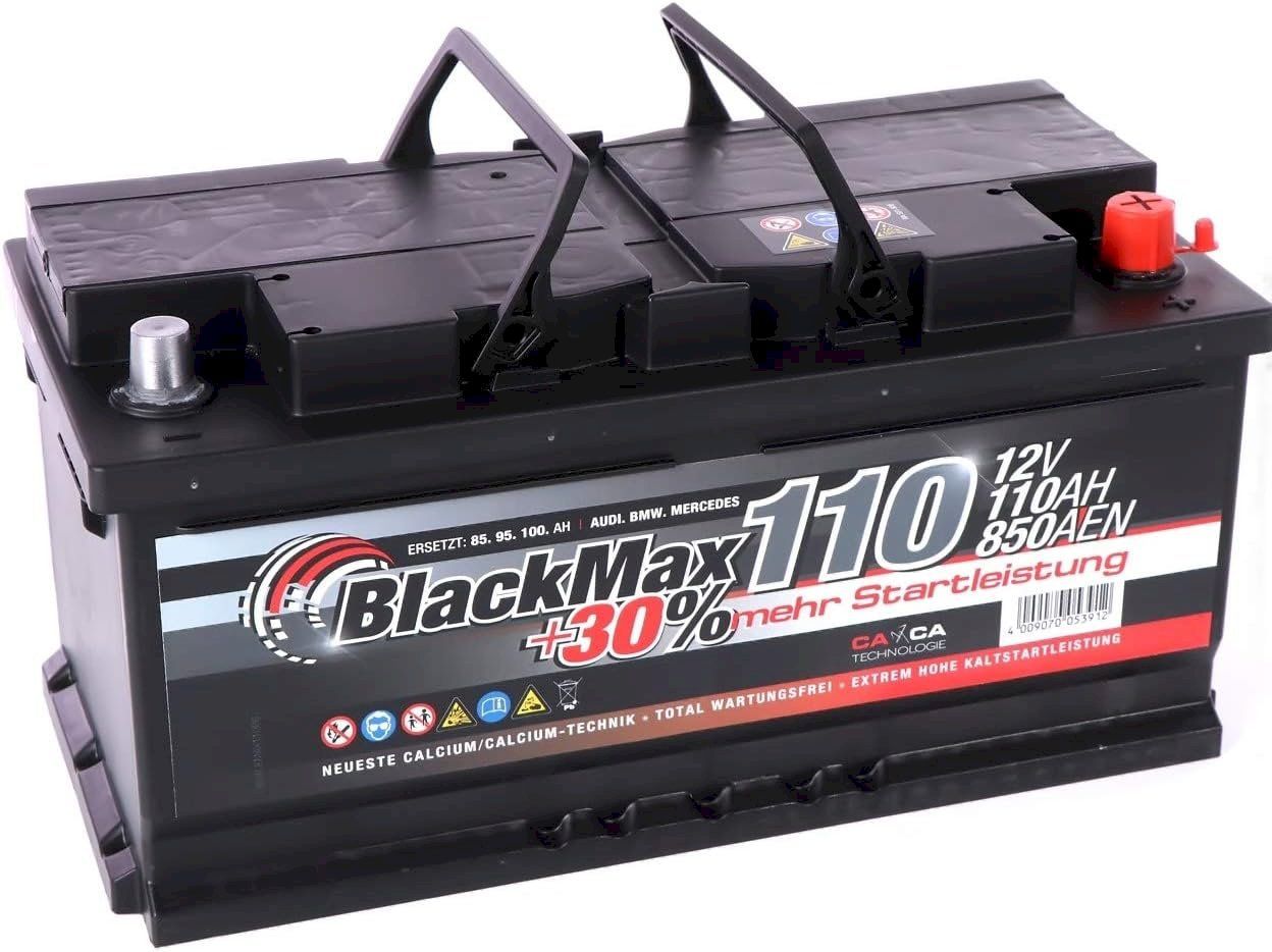 Batterie: BlackMax Autobatterie 12V 110Ah 850A – Nuovo e nell'imballaggio originale da Bottighofen venduto da zaap 1