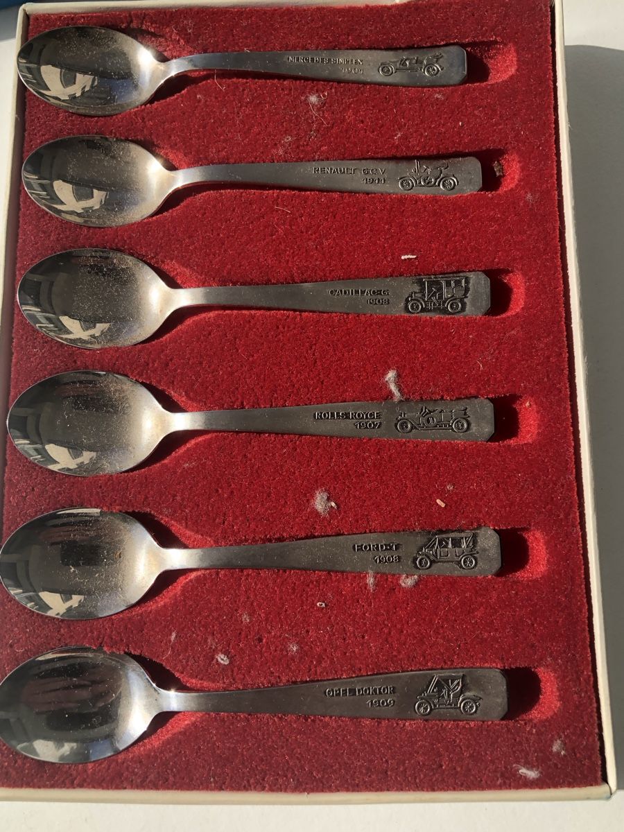 Cucchiai: Oldtimer Löffel 6er Set ESM mit Autos - Rarität! – Usato da Arbon venduto da Wladimir1 2