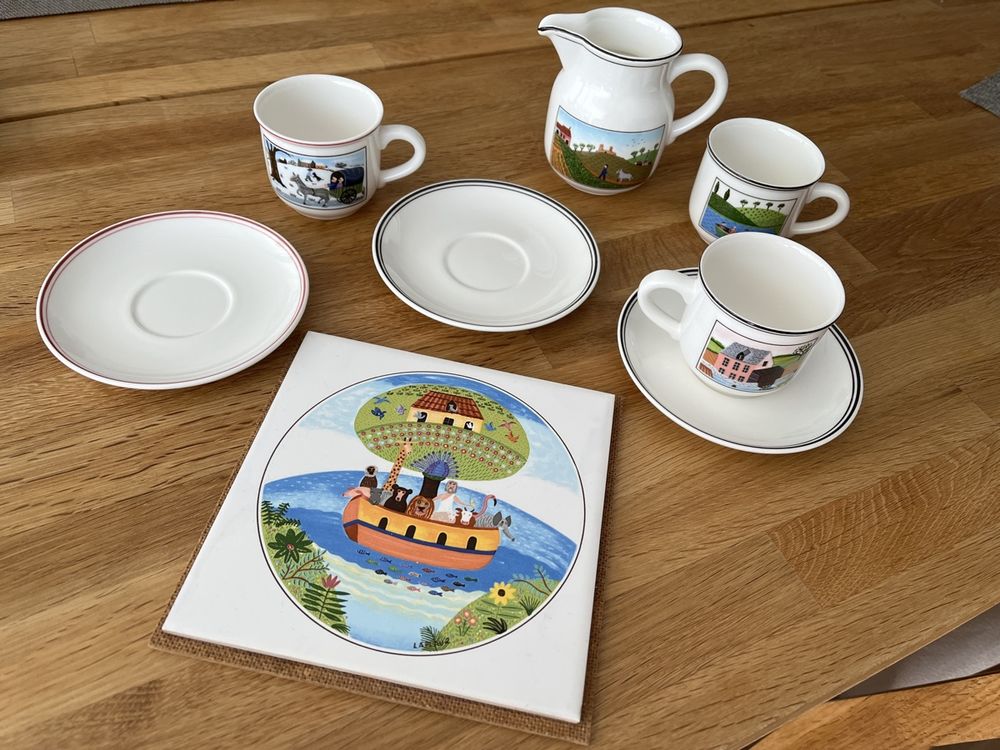 Villeroy & Boch Design Naif Kaffeetasse 200 Ml – Buntes Premium Porzellan, Spülmaschinenfest & Mikrowellengeeignet – Mit Untertasse