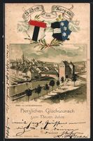 Baden, Teilansicht mit Flussbrücke und 