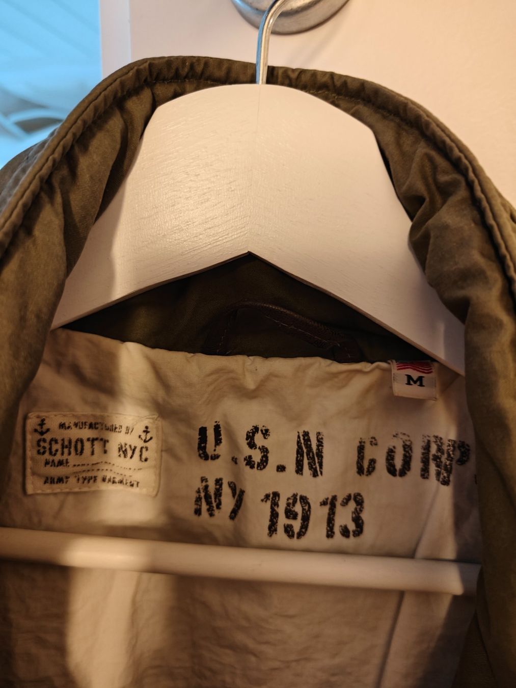 Schott Giacche: Schott NYC Jacke, US Army Style, Grösse M – Usato da Zürich venduto da Rennmaus33 1