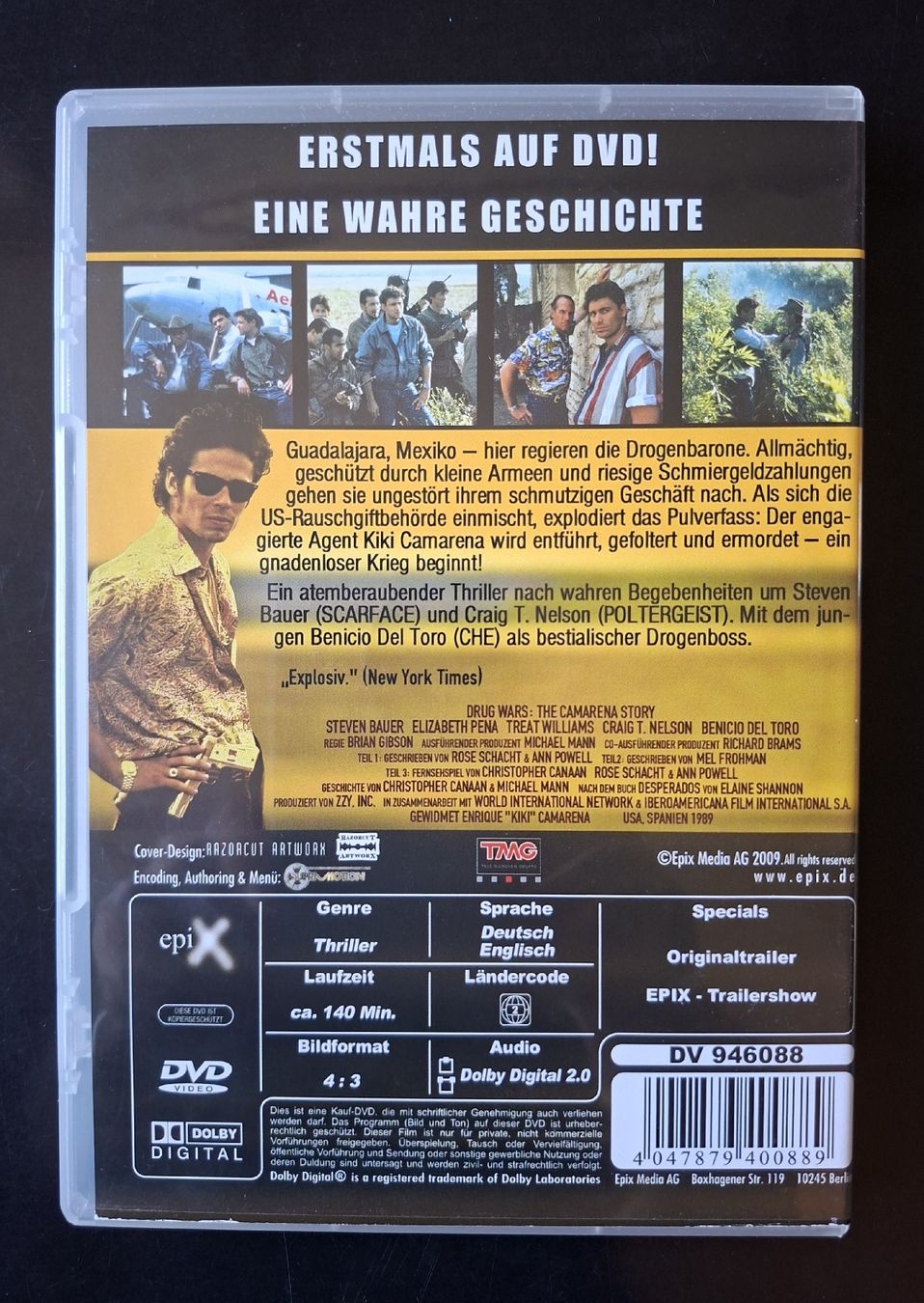 Tutti i DVDs: Drogenkrieg, Das Camarena Komplott,  mit Benicio Del Toro – Usato da Liestal venduto da Abimos 1