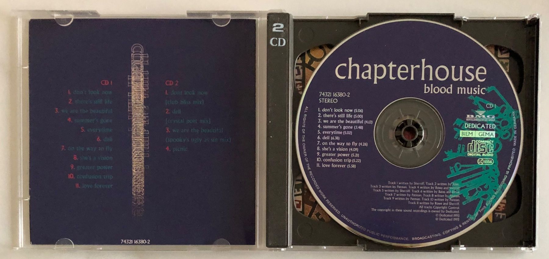 CD: CHAPTERHOUSE - BLOOD MUSIC – Usato da Poliez-Pittet venduto da Newtown-Records 2