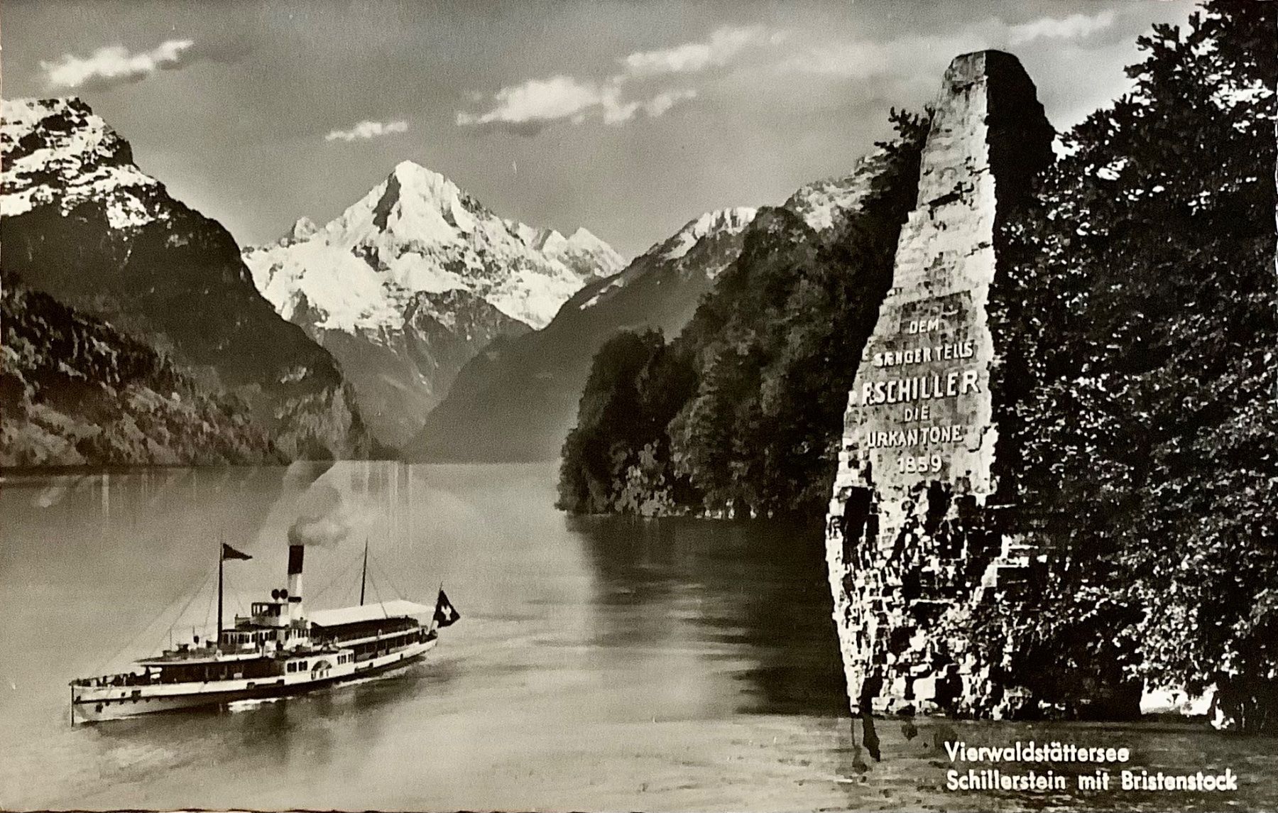 Cartoline postali: SCHILLERSTEIN Vierwaldstättersee & Dampfschiff – Usato da Root venduto da ENGLAND-TREASURES 1