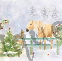 Serviette christmas horses (1467) 2Stk.