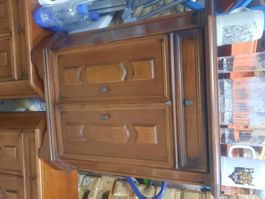 Schubladenschrank Holz braun 2 Schubladen guter Zustand