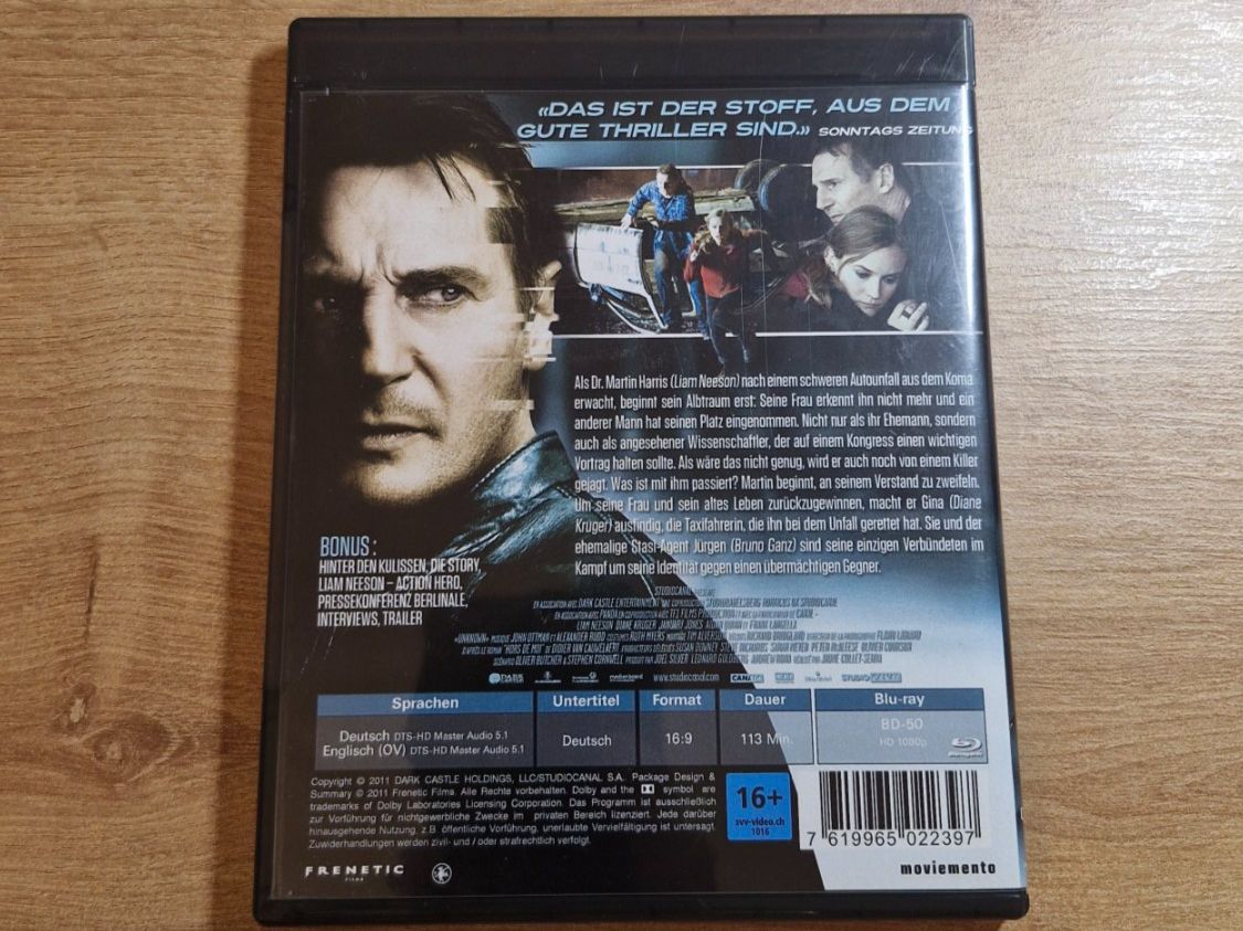 Alle DVDs: Unknown Identity (2011) Bluray – Gebraucht aus Pfungen von Whitie 1