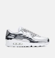 Baskets Nike Air Max 90 argentées finition miroir neuves