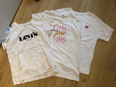 3 T-Shirts weiss Grösse L/XL guter Zustand