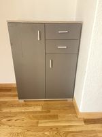 Sideboard grau mit 2 Tueren und 2 Schuba Lade