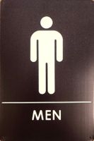Blechschild Toilettenschild Mann WC 30 x 20 Blech Toilette