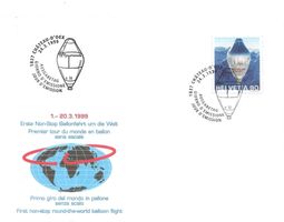 Ballonfahrt um die Welt Bertrand Piccard + Jones 1999 Motiv