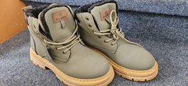 Warme Winter Boots, Khaki Grün, Grösse ca 42, Neuwertig!
