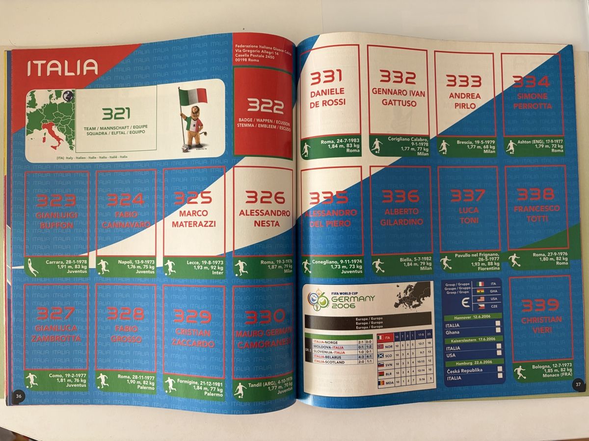 Panini Album: Album panini 2006 vide/leer – Usato da Treyvaux venduto da goali1fcea 3