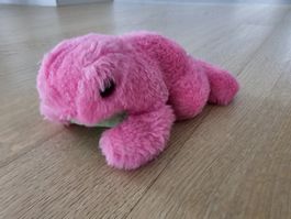 Kuscheliges Raupen Stofftier, Pink/Grün